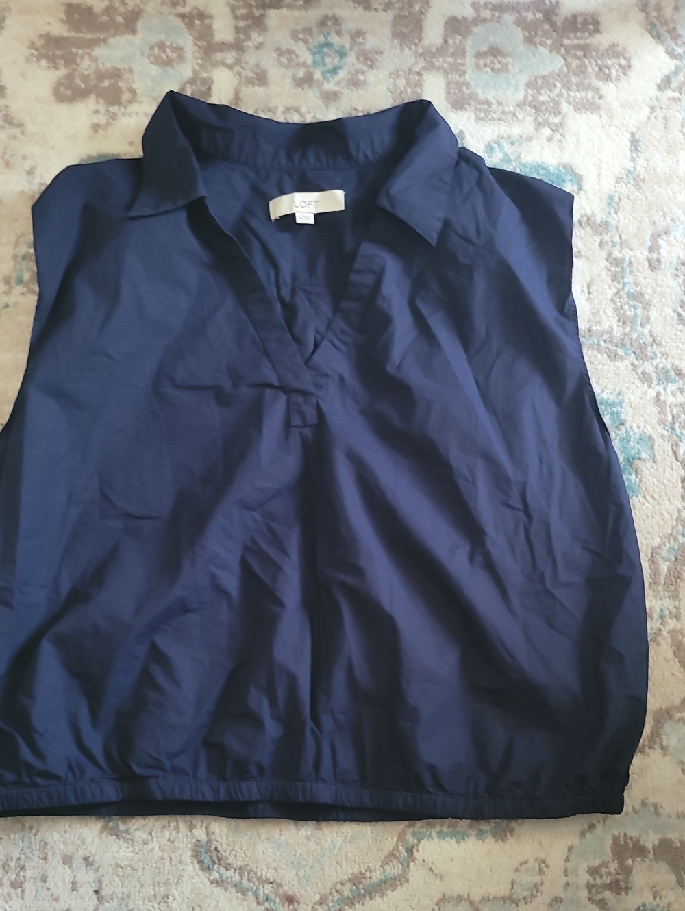 5 For $25 LOFT Navy Sleeveless V-Neck Collared Camisole